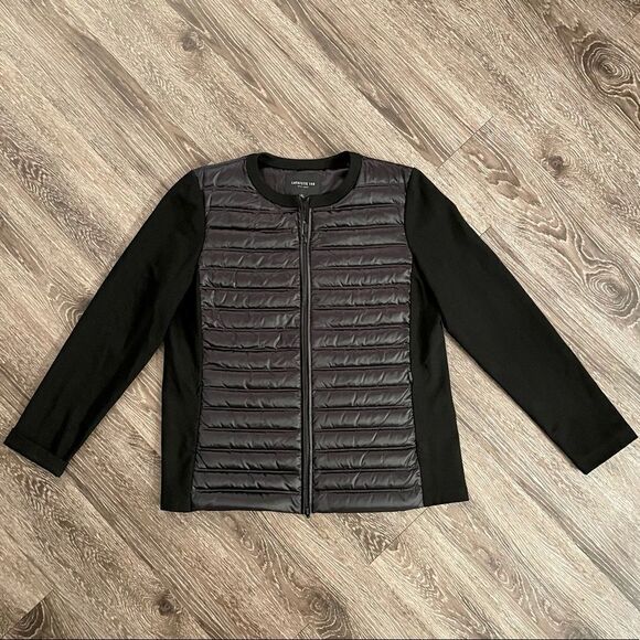 Lafayette 148 Maddox satin tech zip up nwot